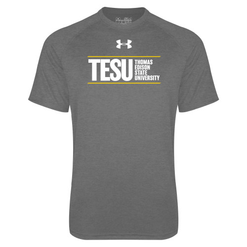  Under Armour Carbon Heather Tech Tee - UA - Thomas Edison State University
