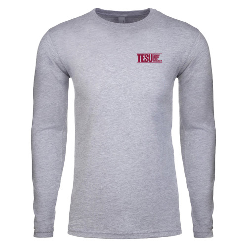  Next Level Heather Grey Cotton Long Sleeve Tee - Thomas Edison State University