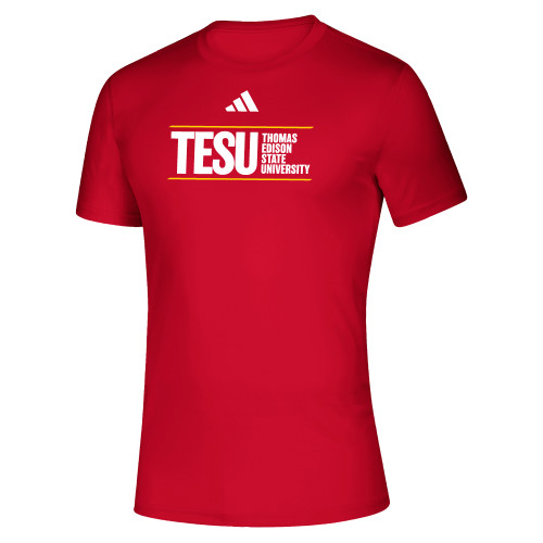  Adidas Red Pregame Performance Tee - ADIDAS - Thomas Edison State University