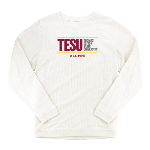  Boxercraft Womens Cream Corded Crew - Alumni - Thomas Edison State University