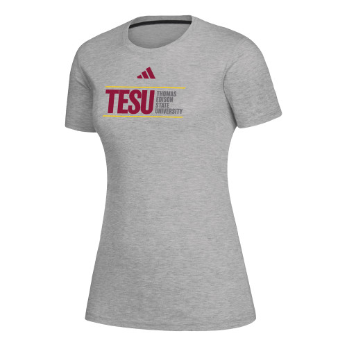  Adidas Womens Medium Heather Grey Creator Performance  Tee - ADIDAS - Thomas Edison State University
