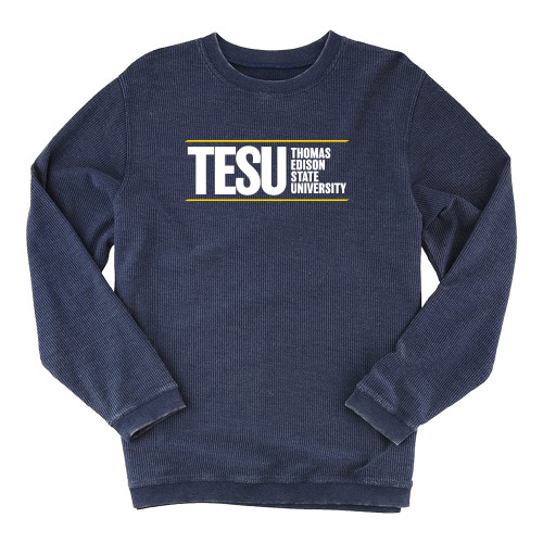  Boxercraft Womens Navy Corded Crew - Thomas Edison State University