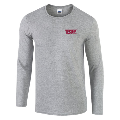  Gildan Sport Grey Soft Style Long Sleeve Tee - Thomas Edison State University