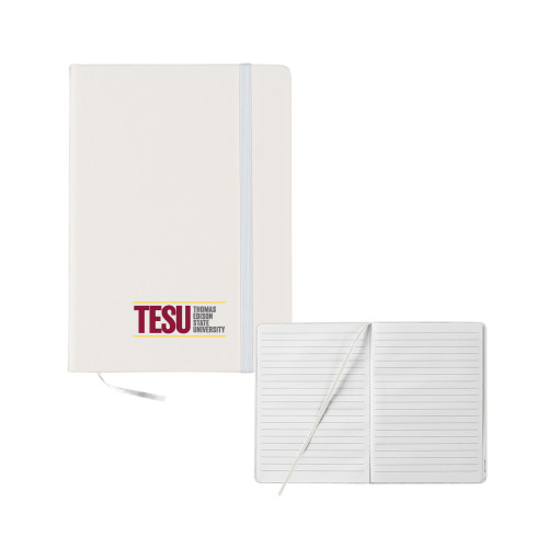  5x7 White Hard Cover Journal - Thomas Edison State University