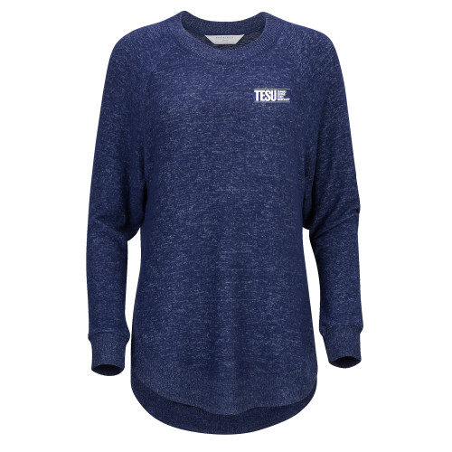  Boxercraft Womens Navy Heather Cuddle Oversized Crew - Thomas Edison State University