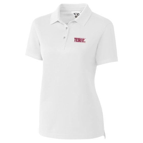  C&B Womens White Advantage Polo - Thomas Edison State University
