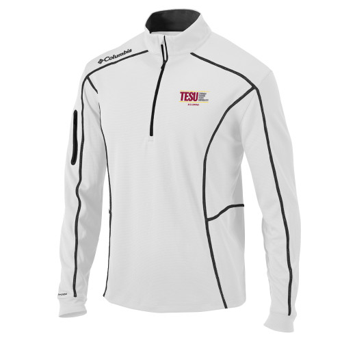  Columbia White Omni Wick Shotgun 1/4 Zip - Thomas Edison State University - Alumni