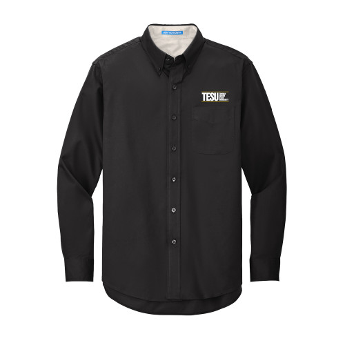  Black Twill Button Down Long Sleeve - Thomas Edison State University