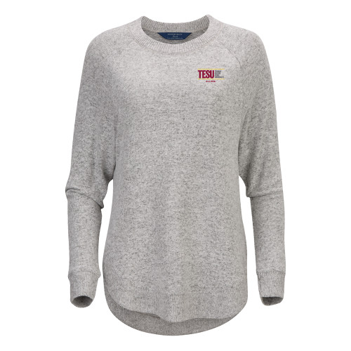  Boxercraft Womens Oxford Grey Heather Cuddle Oversized Crew - Thomas Edison State University - Alumni