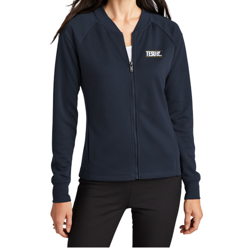  Mercer+Mettle Womens Night Navy Full Zip Jacket - Thomas Edison State University