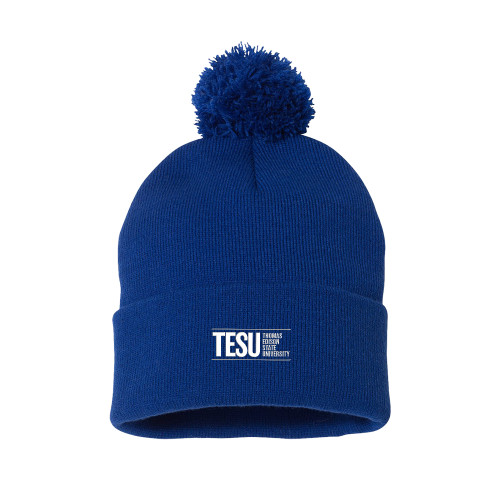  Sportsman Royal Pom Pom Cuffed Beanie - Thomas Edison State University