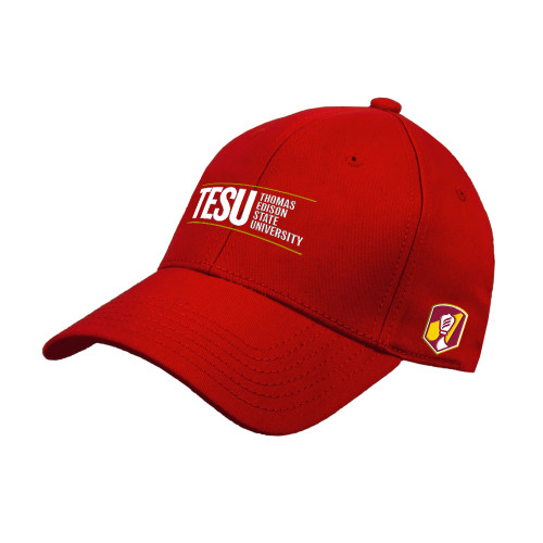  Red Structured Adjustable Pro Style Hat - Thomas Edison State University