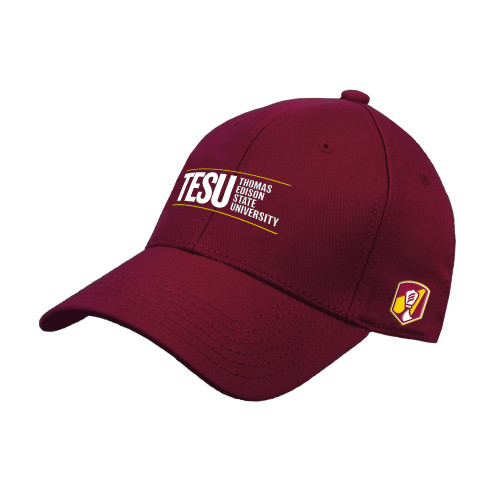  Maroon Structured Adjustable Pro Style Hat - Thomas Edison State University