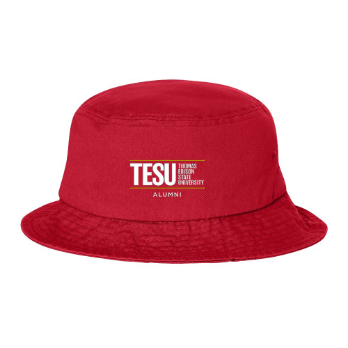  Sportsman Red Bucket Hat - Thomas Edison State University - Alumni