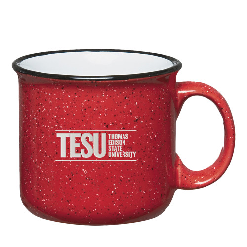  Campfire Red Mug 15 oz - Thomas Edison State University Engraved