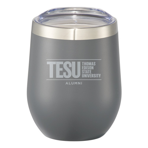  Corzo Vacuum Insulated Charcoal Cup 12oz - Alumni - Thomas Edison State University Engraved