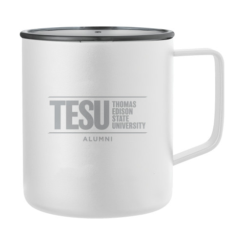  Rover Camp Vacuum Insulated White Mug 14oz - Alumni - Thomas Edison State University Engraved