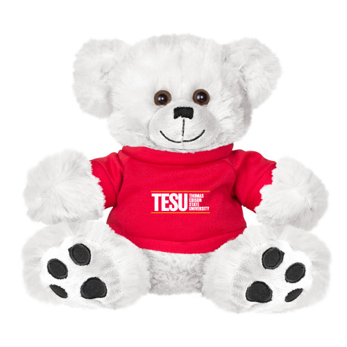  Plush Big Paw 8 1/2 inch White Bear w/Red Shirt - Thomas Edison State University