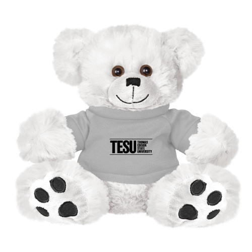  Plush Big Paw 8 1/2 inch White Bear w/Grey Shirt - Thomas Edison State University