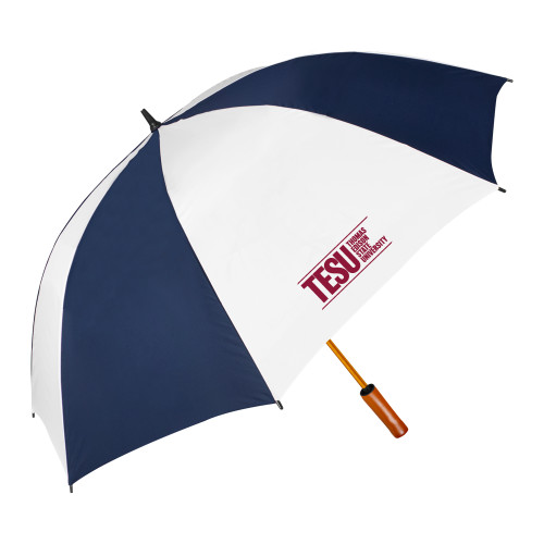  64 Inch Navy/White Umbrella - Thomas Edison State University