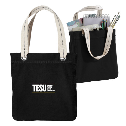  Allie Black Canvas Tote - Thomas Edison State University