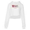 Thumbnail image for  Bella + Canvas Womens White Cropped Fleece Hood