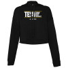 Thumbnail image for  Bella + Canvas Womens Black Cropped Fleece Hood