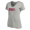 Thumbnail image for  Womens Plus Heather Grey V Neck T Shirt