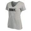 Thumbnail image for  Womens Plus Heather Grey V Neck T Shirt