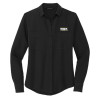 Thumbnail image for  Mercer + Mettle Womens Black Crepe Long Sleeve Camp Blouse
