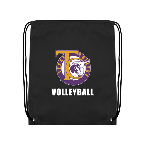  Black Drawstring Backpack - TC Volleyball