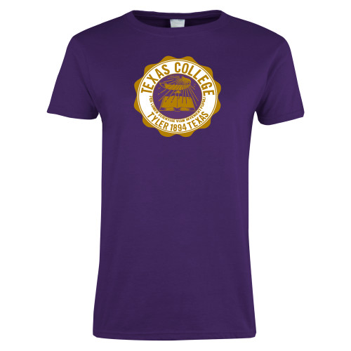  Womens Purple Short Sleeve Tee - Seal