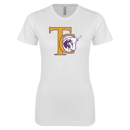  Next Level Womens White Boyfriend Tee - TC