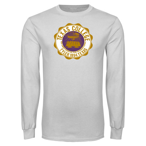  White Long Sleeve T Shirt - Seal