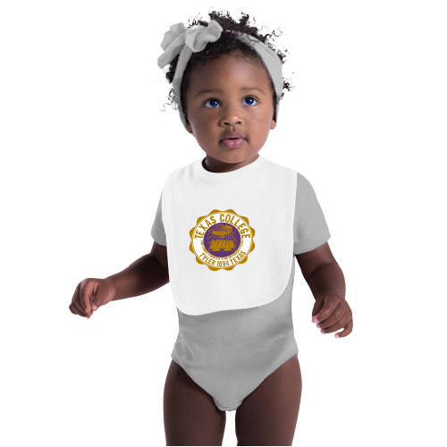  White Baby Bib - Seal