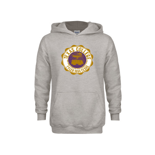  Youth Grey Fleece Hood - Seal
