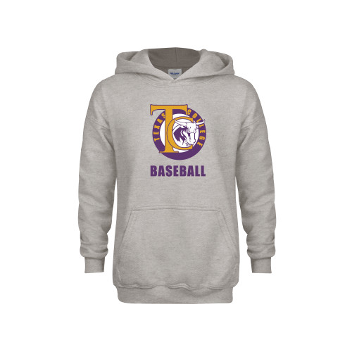 Texs College Youth Grey Fleece Hood - TC Baseball