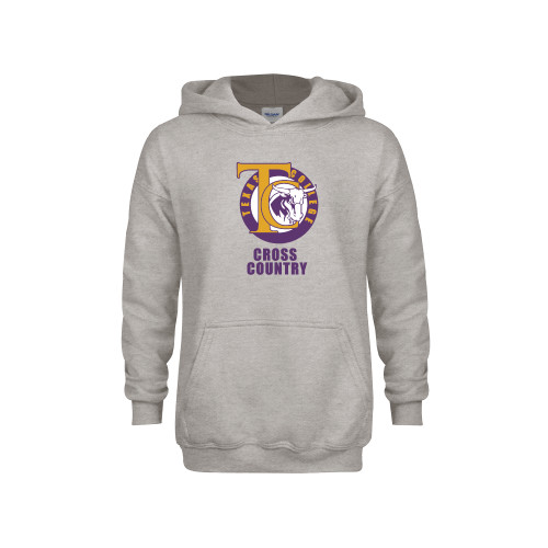 Texs College Youth Grey Fleece Hood - TC Cross Country