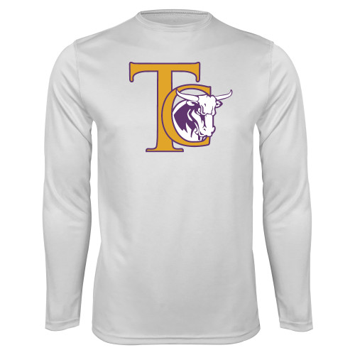  White Performance Long Sleeve Shirt - TC