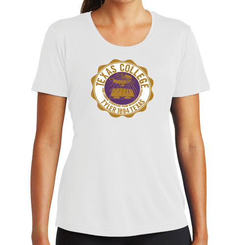  Womens White Performance Tee - Seal