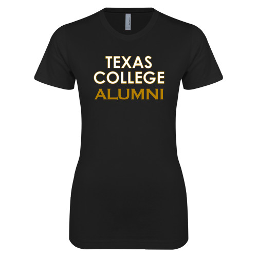  Next Level Womens Black Boyfriend Tee - TC Alumni