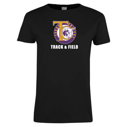  Womens Black Short Sleeve Tee - TC Track and Field