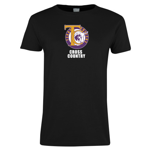  Womens Black Short Sleeve Tee - TC Cross Country