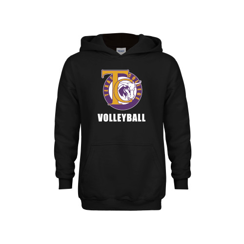Texs College Youth Black Fleece Hoodie - TC Volleyball