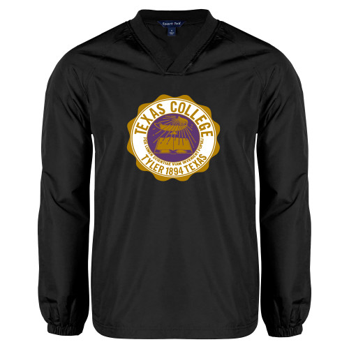  Black V Neck Raglan Windshirt - Seal