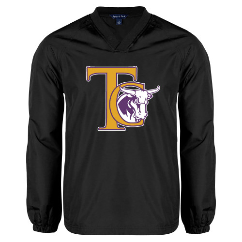  Black V Neck Raglan Windshirt - TC