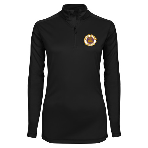  Syntrel Womens Black Interlock 1/4 Zip - Seal