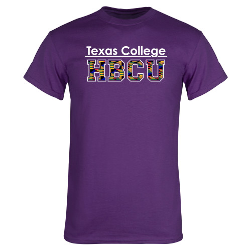  Purple T Shirt - TC HBCU Kente Pattern