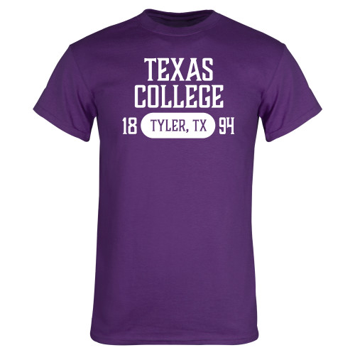  Purple T Shirt - Texas College Established Date