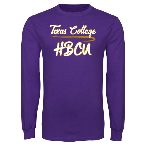  Purple Long Sleeve T Shirt - TC HBCU Script